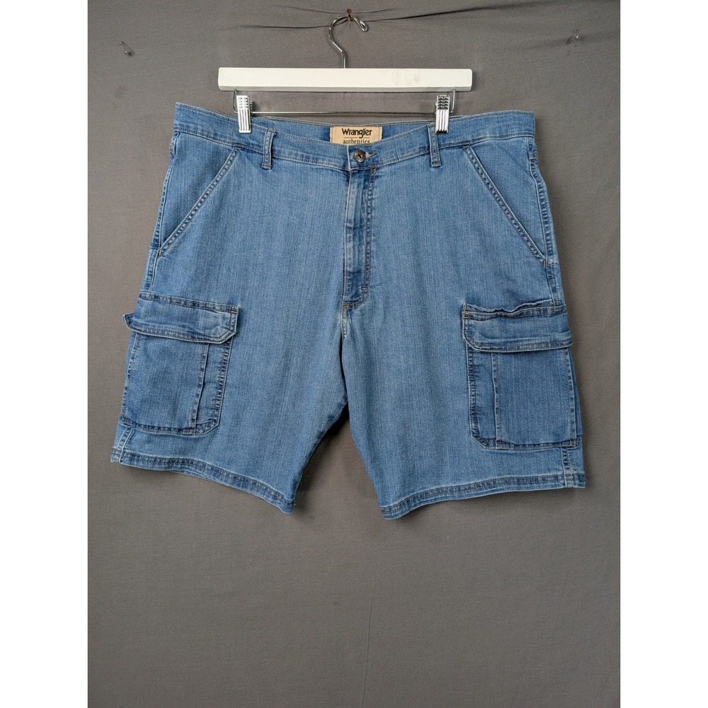 Wrangler Authentics Men's Blue Denim Cargo Shorts Size 38